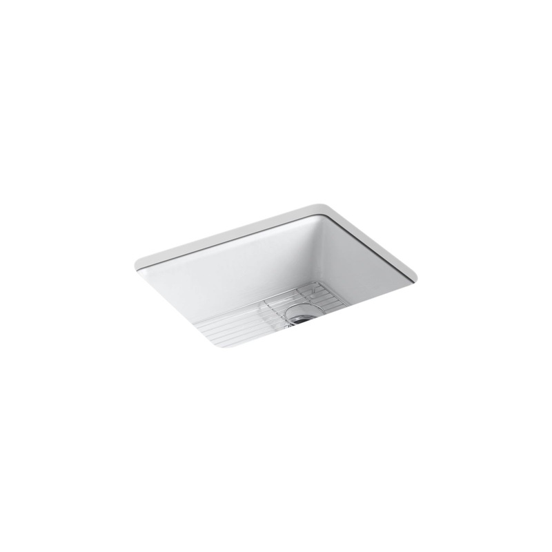 KOHLER K-5872-5UA1-0 Riverby 25" Undermount Single-Bowl Kitchen Sink In White
