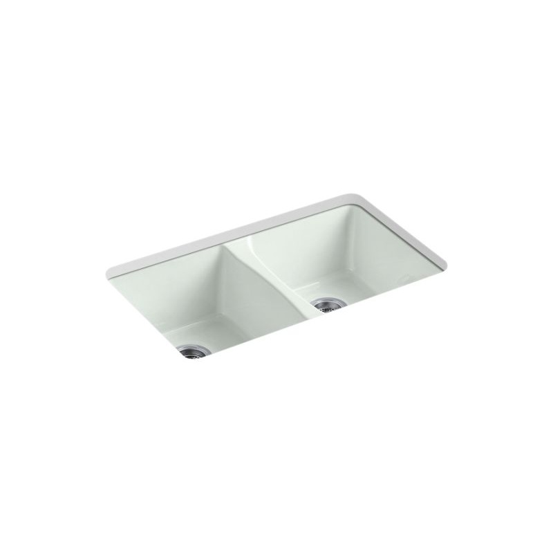 KOHLER K-5873-5U-FF Deerfield 33" x 22" x 9-5/8" Undermount double-equal kitchen sink