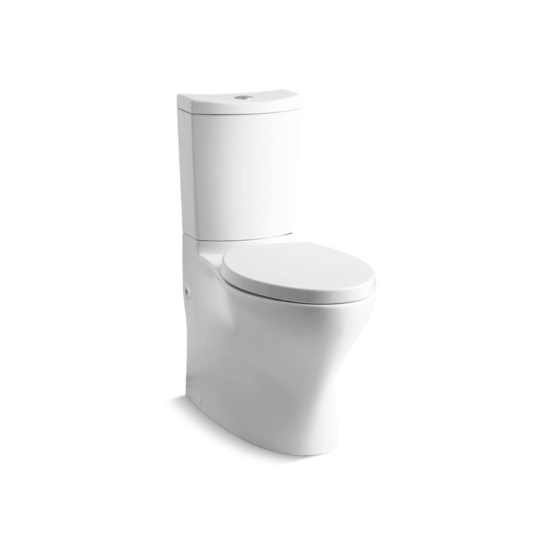 KOHLER K-6355-0 Persuade Curv Two-Piece Elongated Toilet With Skirted Trapway, Dual-Flush In White