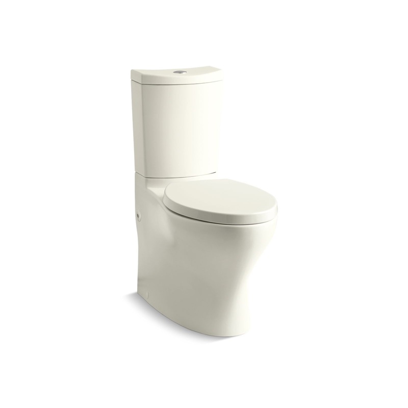 KOHLER K-6355-96 Persuade Curv Two-Piece Elongated Toilet With Skirted Trapway, Dual-Flush In Biscuit