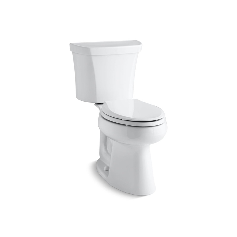 KOHLER K-6393-RA-0 Highline Two-Piece Elongated Toilet, Dual-Flush In White