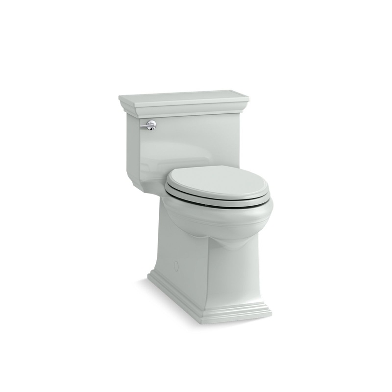 KOHLER K-6428-95 Memoirs Stately One-Piece Compact Elongated Toilet With Skirted Trapway, 1.28 Gpf In Ice Grey