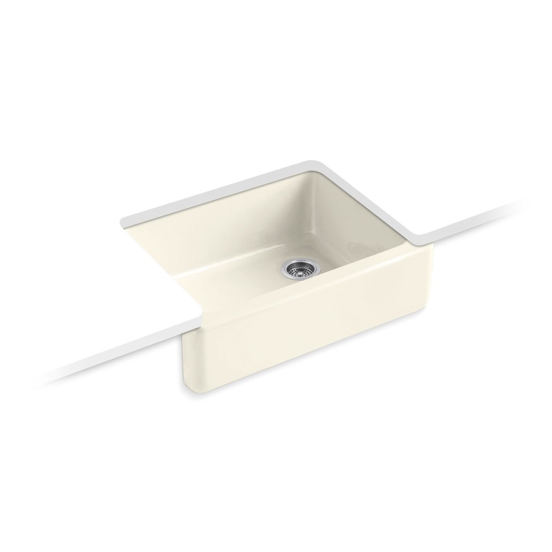 KOHLER K-6487-96 Whitehaven 29-3/4" Undermount Single-Bowl Farmhouse Kitchen Sink In Biscuit