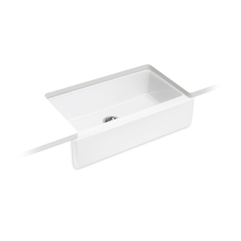 KOHLER K-6546-0 Dickinson 33" Undermount Single-Bowl Farmhouse Kitchen Sink In White
