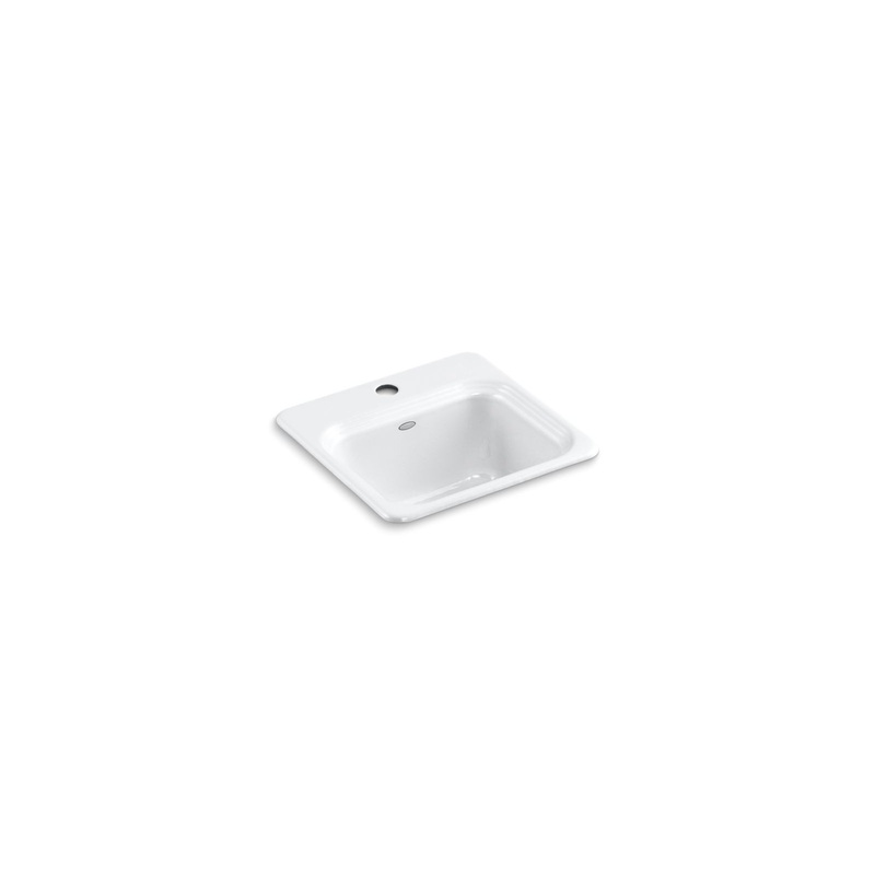 KOHLER K-6579-1-0 Northland 15" Top-Mount Single-Bowl Bar Sink In White