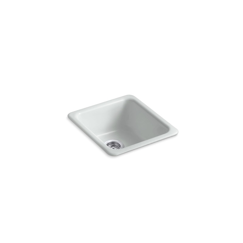 KOHLER K-6584-95 Iron/Tones 17" Top-/Undermount Single-Bowl Bar Sink In Ice Grey