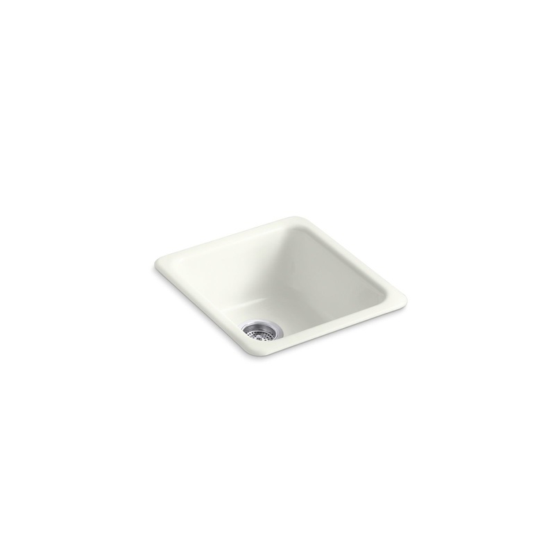KOHLER K-6584-NY Iron/Tones 17" Top-/Undermount Single-Bowl Bar Sink In Dune