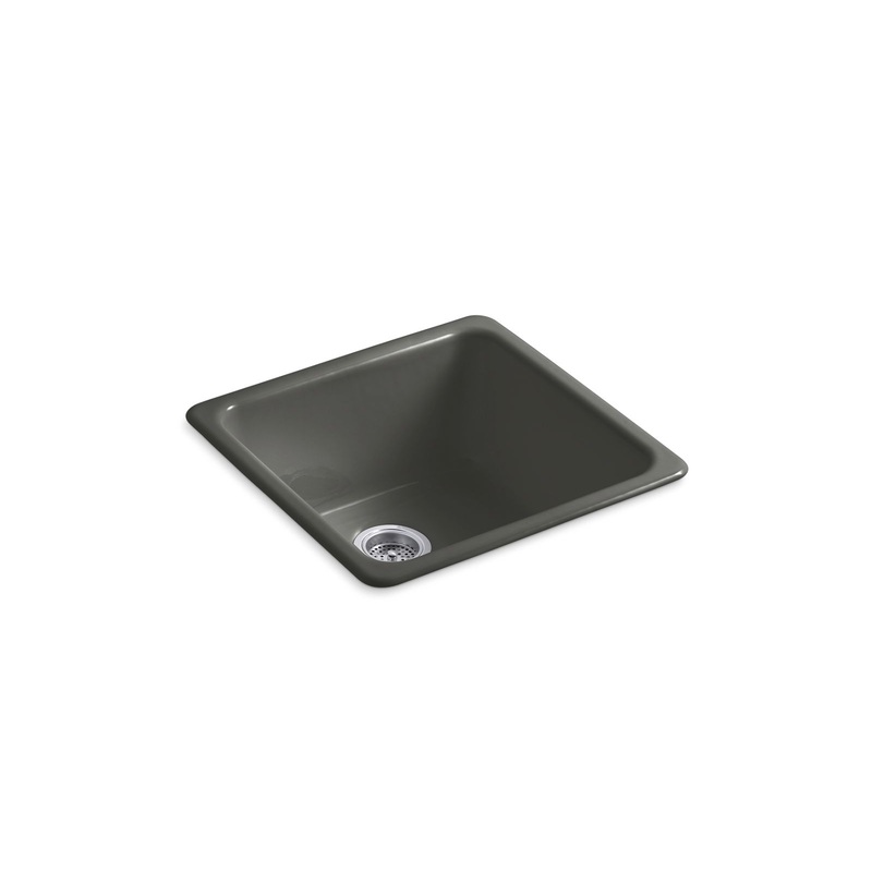 KOHLER K-6587-58 Iron/Tones 21" Top-/Undermount Single-Bowl Bar Sink In Thunder Grey