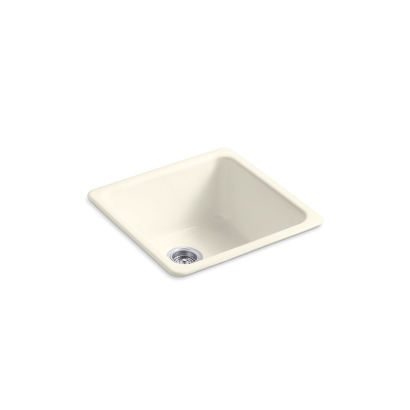 KOHLER K-6587-96 Iron/Tones 21" Top-/Undermount Single-Bowl Bar Sink In Biscuit