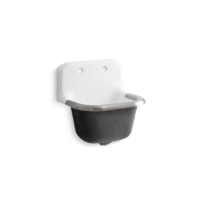 KOHLER K-6714-0 Bannon 22-1/4" Wall-Mount Service Sink In White