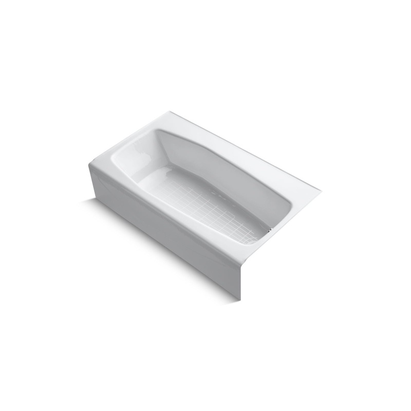 KOHLER K-714-0 Villager 60" X 34-1/4" Alcove Bath, Right Drain In White