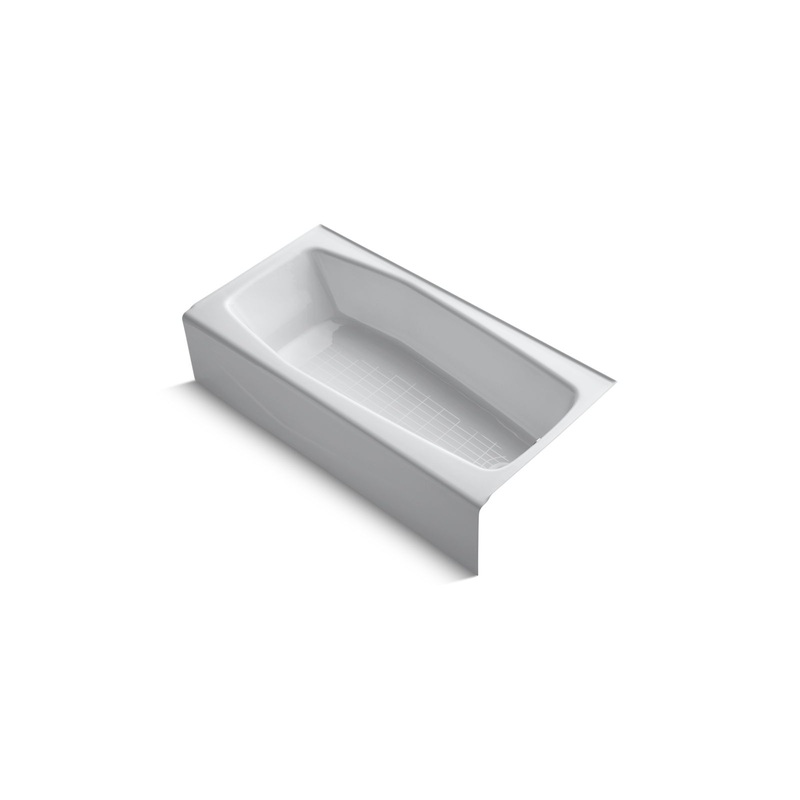 KOHLER K-716-0 Villager 60" X 30-1/4" Alcove Bath, Right Drain In White
