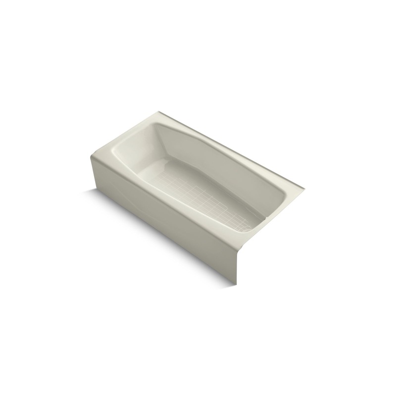 KOHLER K-716-96 Villager 60" X 30-1/4" Alcove Bath, Right Drain In Biscuit