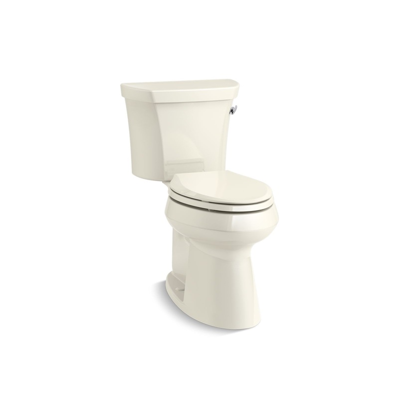 KOHLER K-76301-RA-96 Highline Two-Piece Elongated Toilet With Concealed Trapway, 1.28 Gpf In Biscuit