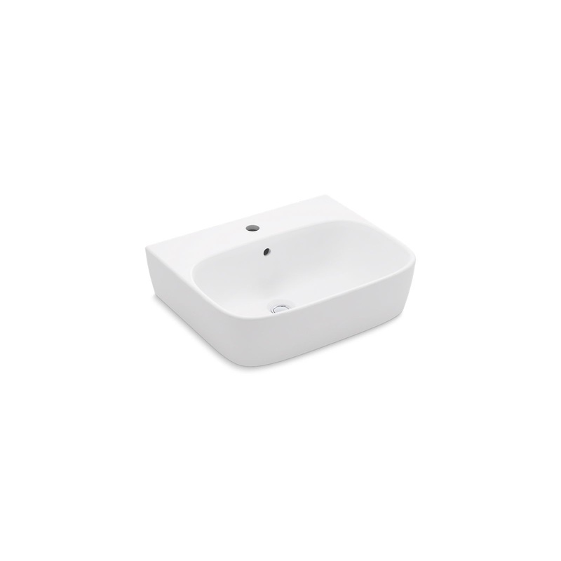 KOHLER K-77767-1-0 Modernlife 21-3/4" Rectangular Wall-Mount Bathroom Sink In White