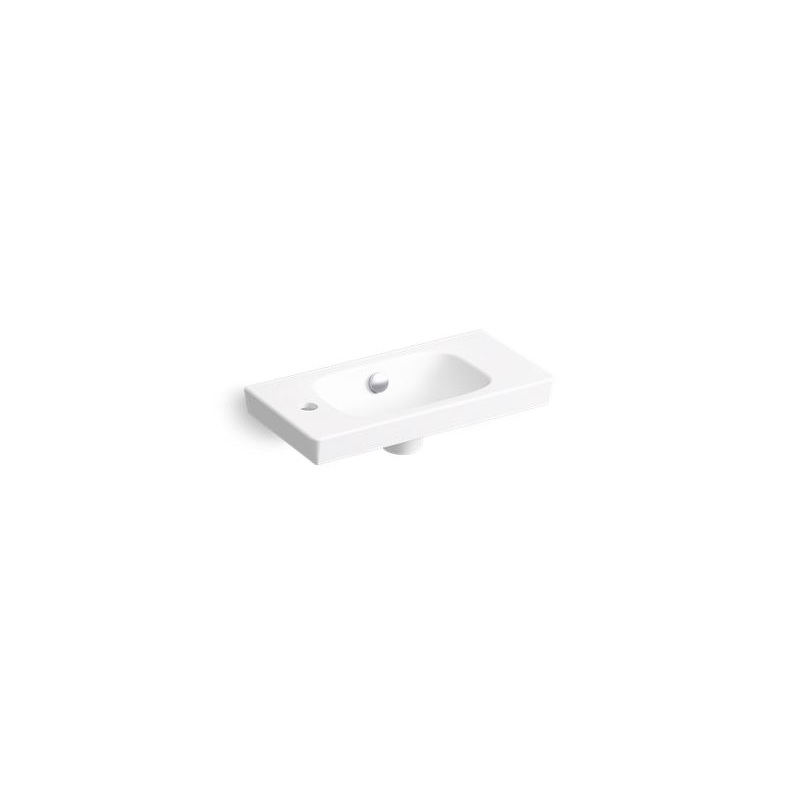 KOHLER K-80179-L-0 Modernlife 19-1/2" Rectangular Wall-Mount Bathroom Sink In White