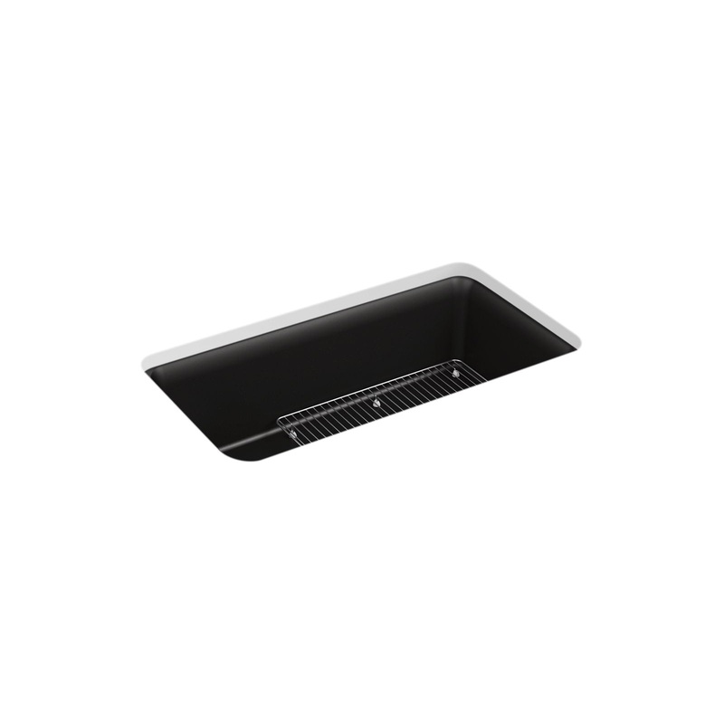 KOHLER K-8206-CM1 Cairn 33-1/2" Undermount Single-Bowl Kitchen Sink In Matte Black