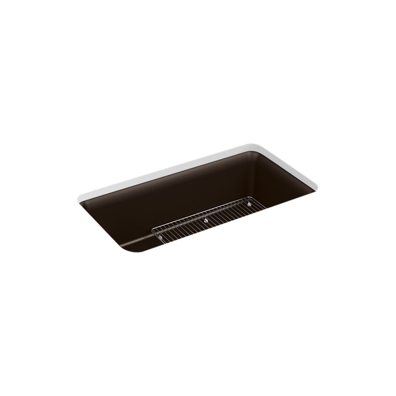 KOHLER K-8206-CM2 Cairn 33-1/2" Undermount Single-Bowl Kitchen Sink In Matte Brown