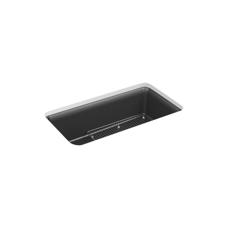 KOHLER K-8206-CM7 Cairn 33-1/2" Undermount Single-Bowl Kitchen Sink In Matte Graphite