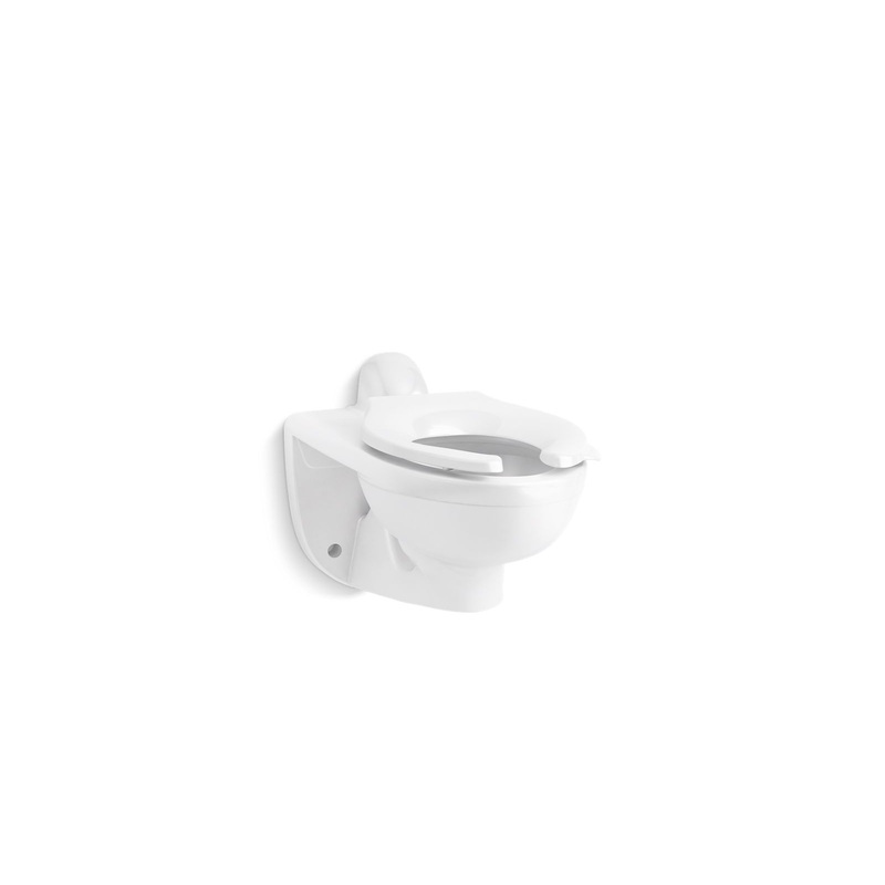 KOHLER K-84323-0 Kingston Ultra Wall-Mount Rear Spud Flushometer Bowl In White