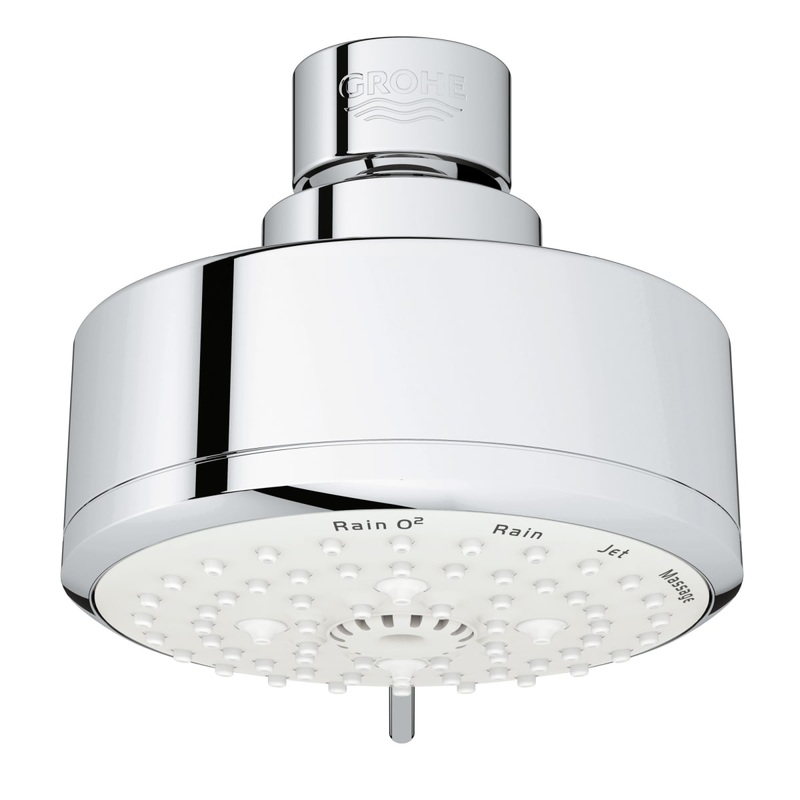 Grohe 26043001 Starlight Chrome Tempesta Cosmopolitan 1.75 GPM Multi Function Shower Head with DreamSpray, SpeedClean, and EcoJoy Technology