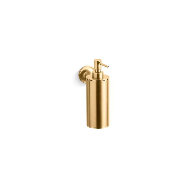 KOHLER K-14380-2MB Purist Wall-Mount Soap/Lotion Dispenser In Vibrant Brushed Moderne Brass