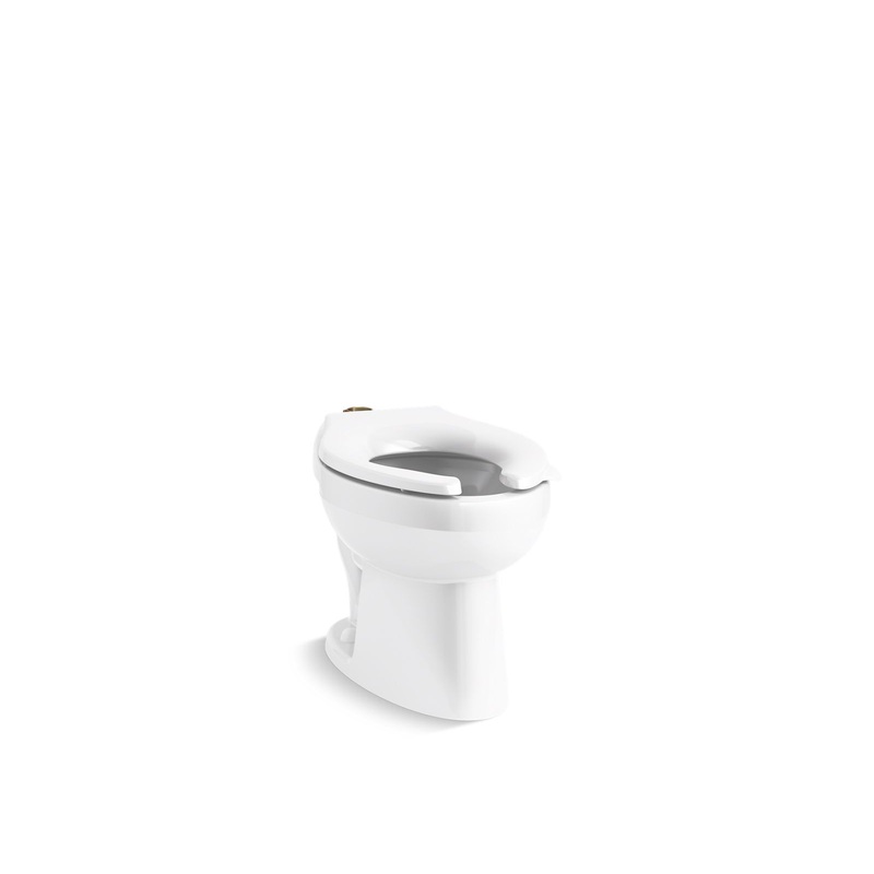 KOHLER K-96053-B-0 Wellcomme Ultra Floor-Mount Top Spud Flushometer Bowl In White