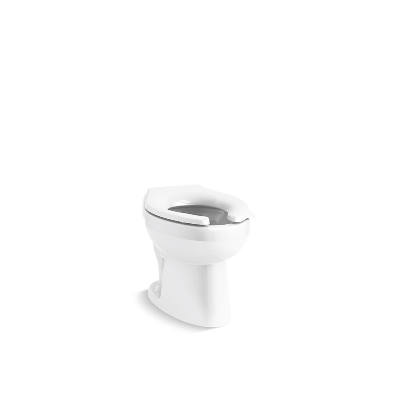 KOHLER K-96054-0 Wellcomme Ultra Floor-Mount Rear Spud Flushometer Bowl In White