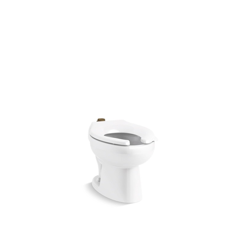 KOHLER K-96059-SS-0 Juvenile Ultra Floor-Mount Top Spud Antimicrobial Flushometer Bowl In White