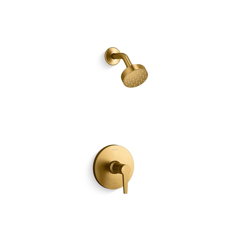 KOHLER K-TS97077-4Y-2MB Pitch Rite-Temp Shower Trim Kit, 2.5 Gpm In Vibrant Brushed Moderne Brass