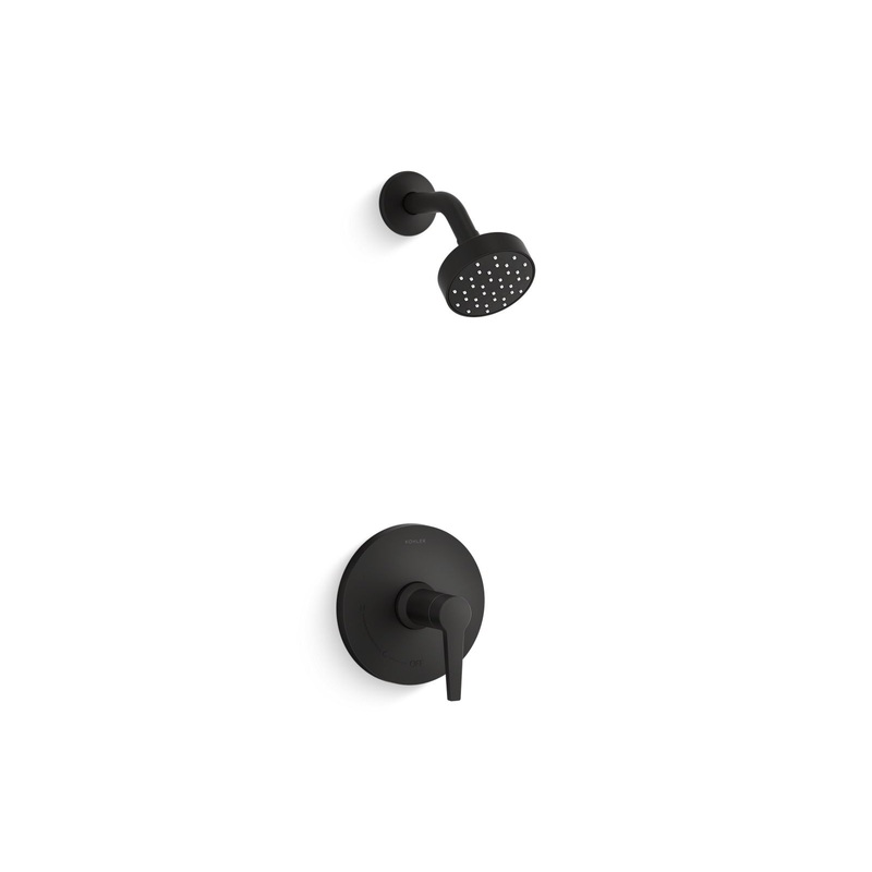 KOHLER K-TS97077-4Y-BL Pitch Rite-Temp Shower Trim Kit, 2.5 Gpm In Matte Black