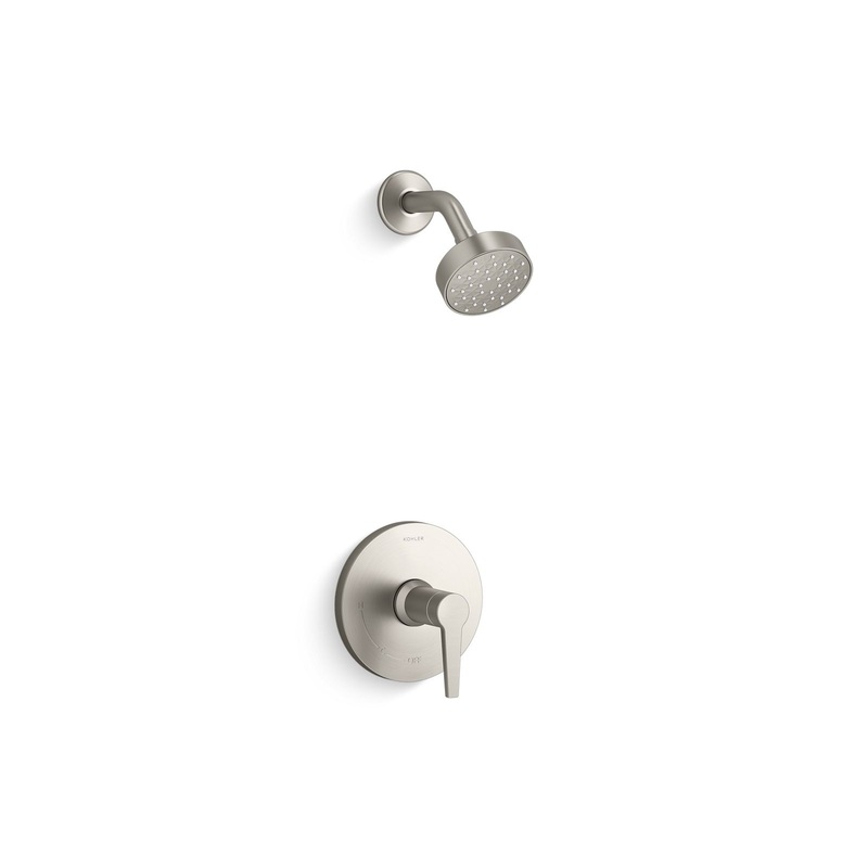 KOHLER K-TS97077-4Y-BN Pitch Rite-Temp Shower Trim Kit, 2.5 Gpm In Vibrant Brushed Nickel