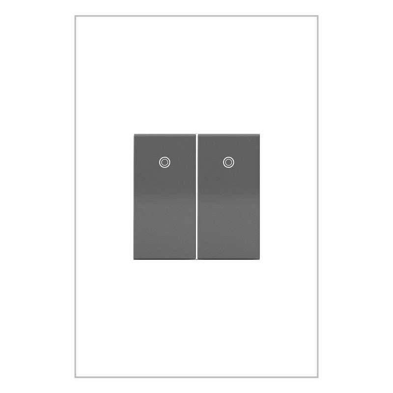 LEGRAND ASPD1531M277 ADORNE  277V Paddle Switch, Half-Size, Magnesium, with Microban