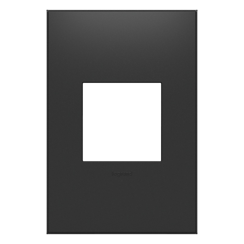 LEGRAND AWP1G2GR6 ADORNE  Graphite One-Gang Screwless Wall Plate with Microban