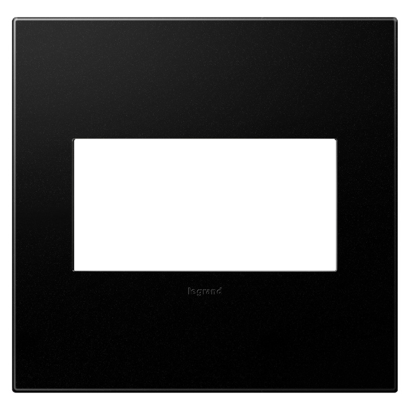 LEGRAND AWP2GGR4 ADORNE  Graphite Two-Gang Screwless Wall Plate with Microban