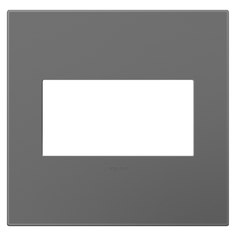 LEGRAND AWP2GMG4 ADORNE  Magnesium Two-Gang Screwless Wall Plate with Microban