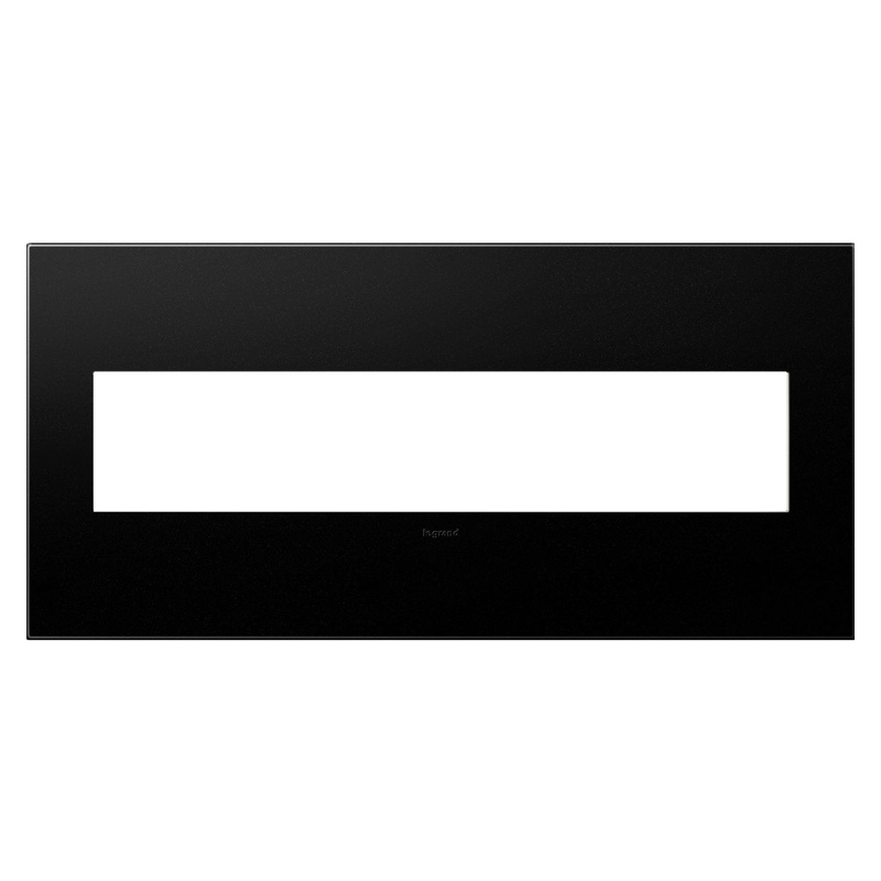 LEGRAND AWP5GGR1 ADORNE  Graphite Five-Gang Screwless Wall Plate with Microban