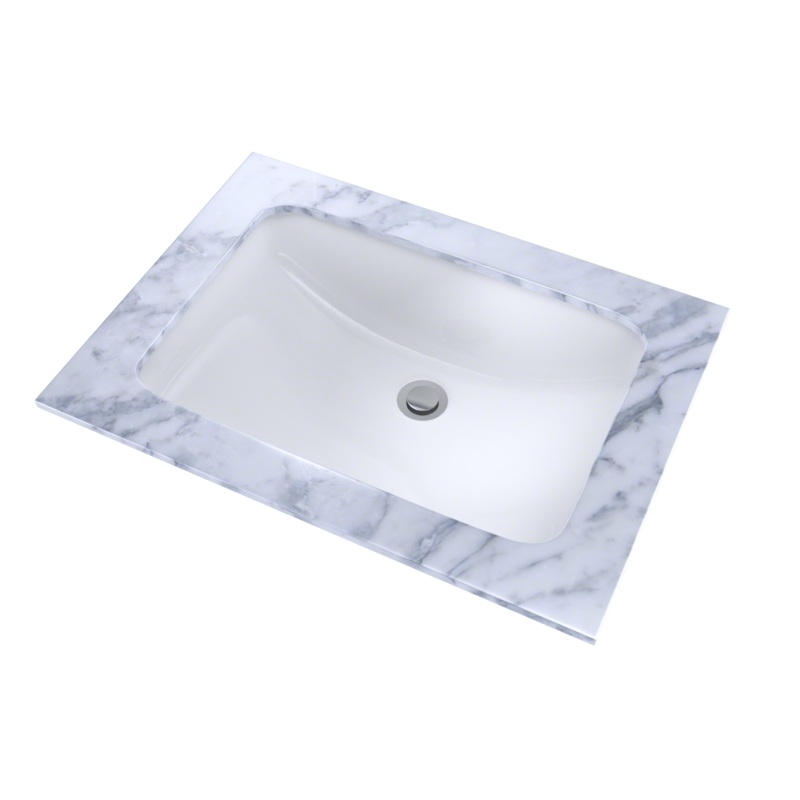 TOTO LT542G#01 19" X 12-3/8" Rectangular Undermount Bathroom Sink With Cefiontect - Cotton White