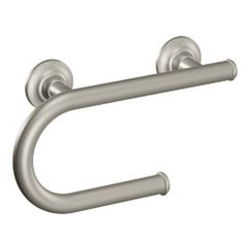 MOEN LR2352DBN Grab Bar  8" Grab Bar With Paper Holder In Brushed Nickel