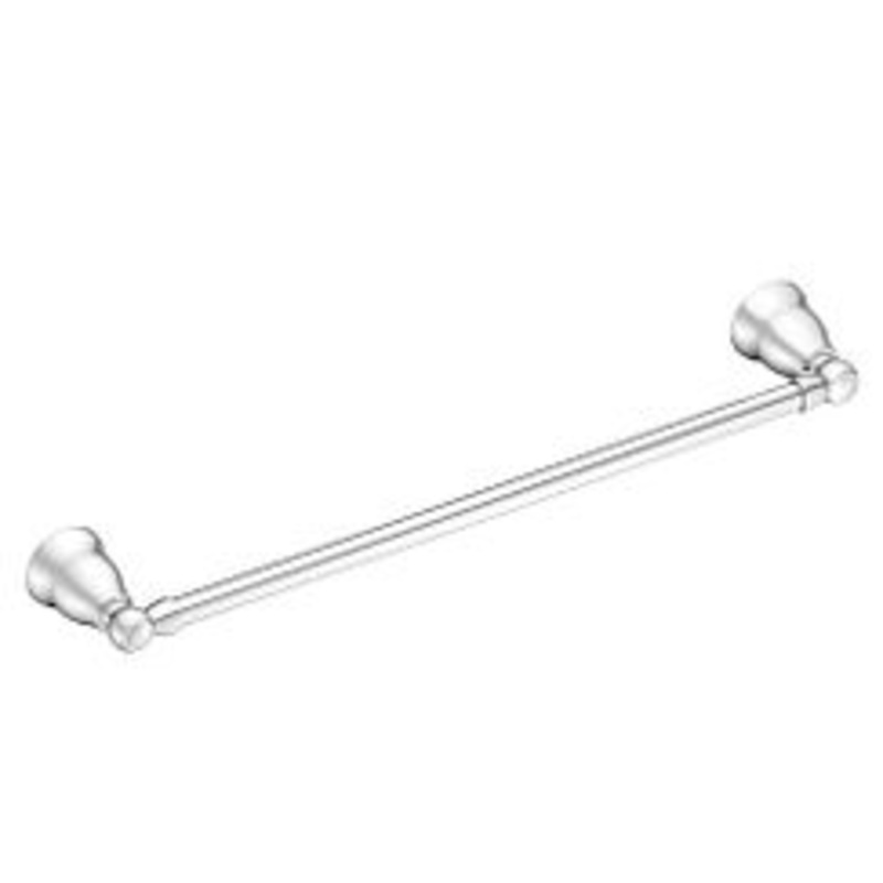 MOEN YB1018CH Traditional Traditional 18 Towel Bar Ch In Chrome