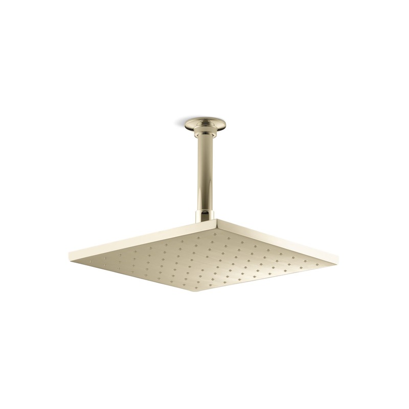 KOHLER K-13696-G-AF Contemporary 10" Square Single-Function Rainhead, 1.75 Gpm In Vibrant French Gold