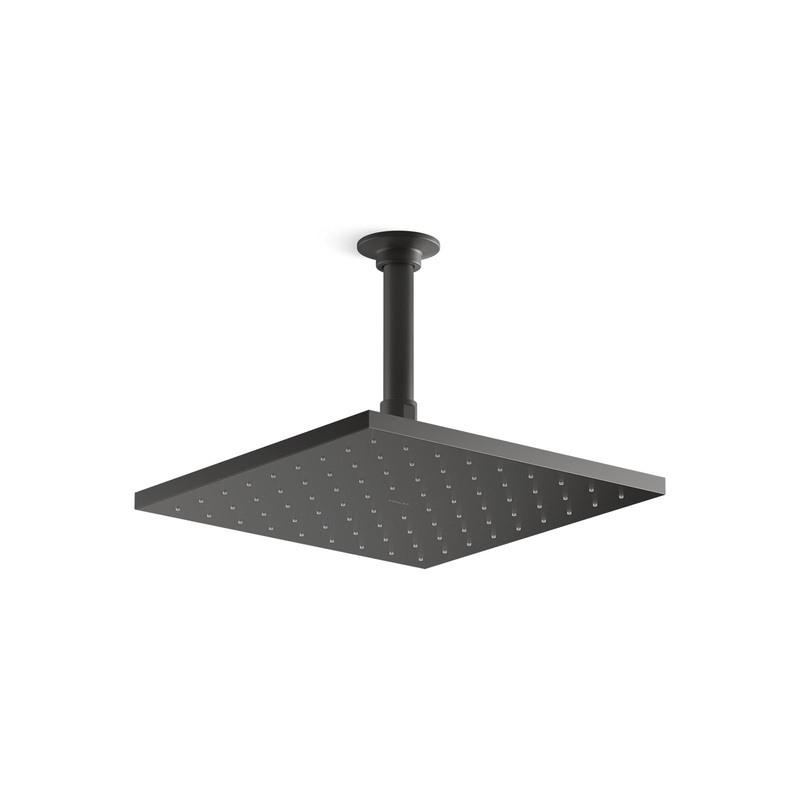 KOHLER K-13696-G-BL Contemporary 10" Square Single-Function Rainhead, 1.75 Gpm In Matte Black