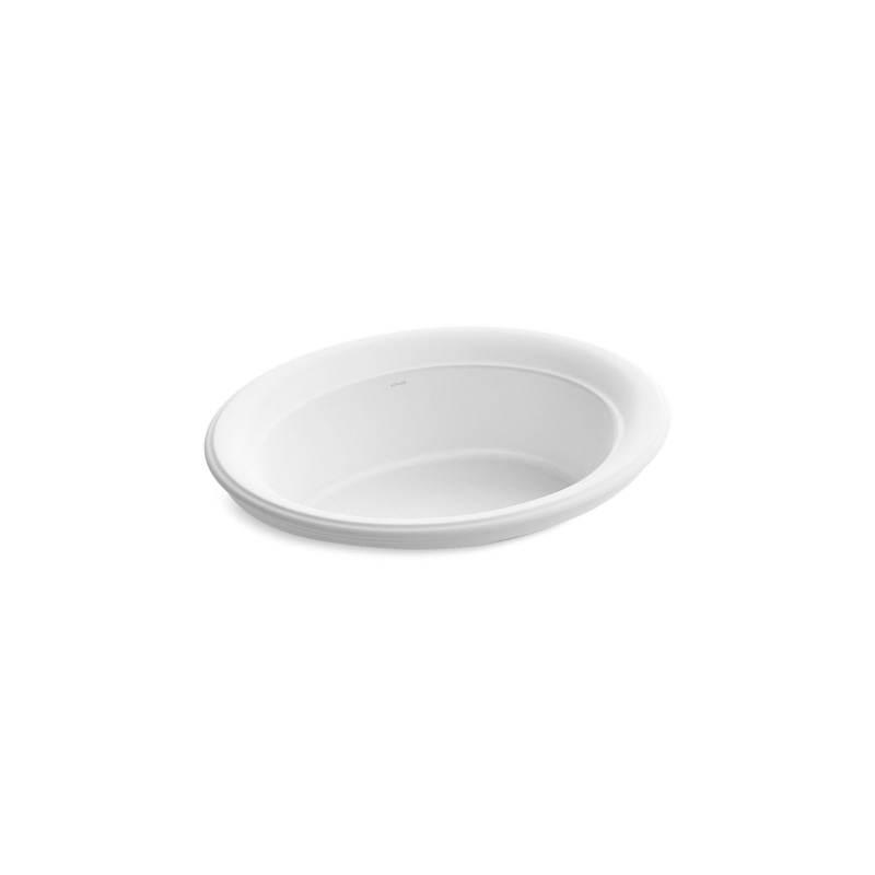 KOHLER K-21780-0 Artifacts 21" Oval Drop-In Bathroom Sink In White