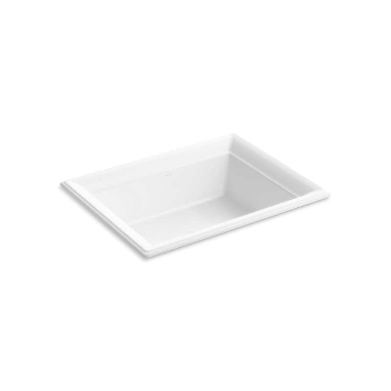 KOHLER K-21781-0 Artifacts 21" Rectangular Drop-In Bathroom Sink In White