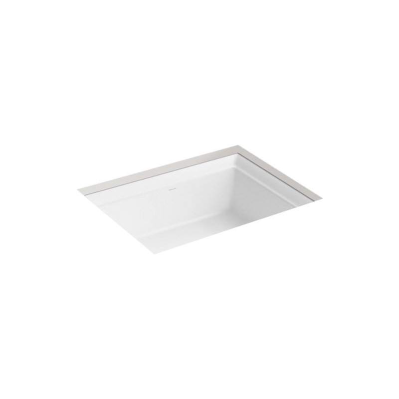 KOHLER K-21783-0 Artifacts 21-1/4" Rectangular Undermount Bathroom Sink In White
