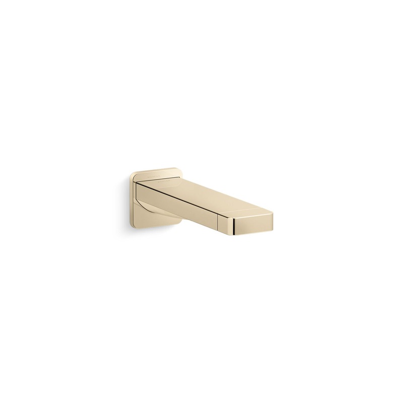 KOHLER K-23510-AF Parallel Wall-Mount Bath Spout In Vibrant French Gold