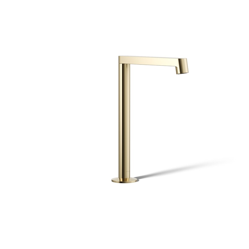 KOHLER K-23887-AF Components Bathroom Sink Faucet Spout With Row Design, 1.2 Gpm In Vibrant French Gold