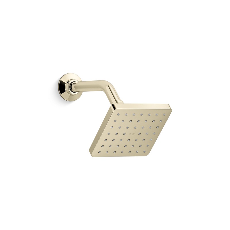 KOHLER K-24805-AF Parallel Single-Function Showerhead, 2.5 Gpm In Vibrant French Gold