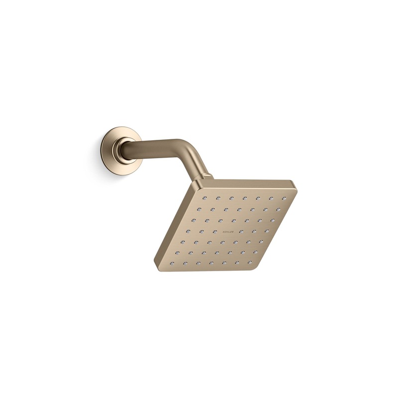 KOHLER K-24805-BV Parallel Single-Function Showerhead, 2.5 Gpm In Vibrant Brushed Bronze