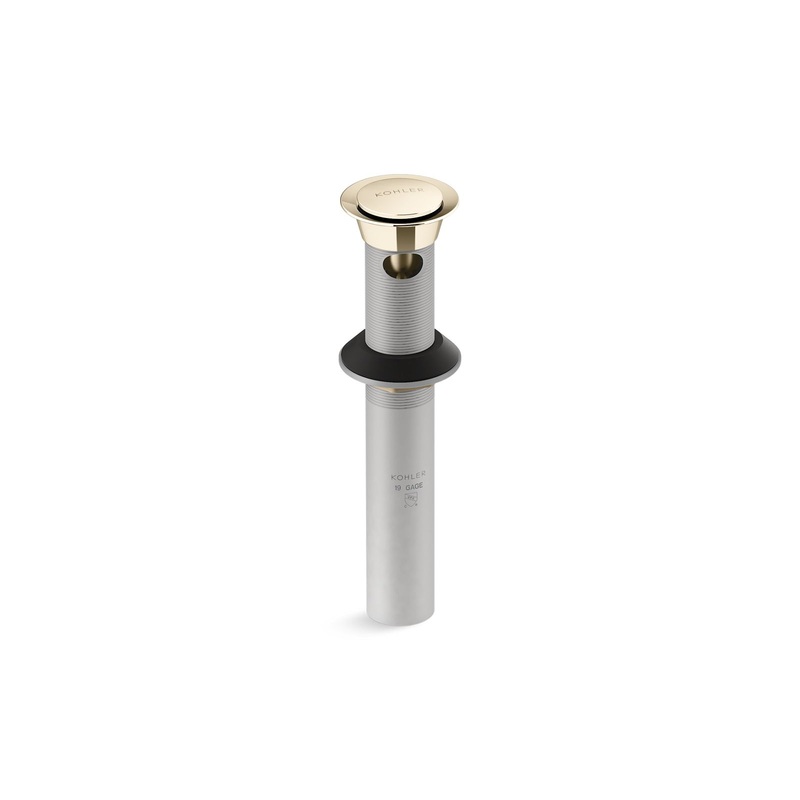 KOHLER K-25322-AF Clicker Drain With Overflow In Vibrant French Gold